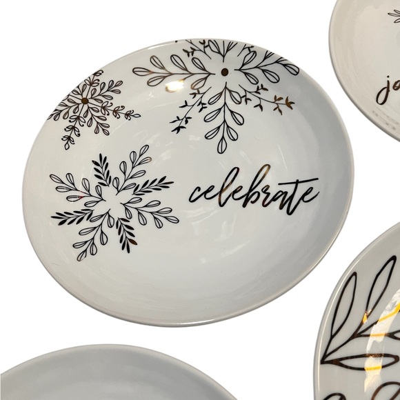 Fitz and Floyd Avondelle Metallic Gold Salad Dessert Appetizer Plates Holiday 4 - Picture 3 of 10